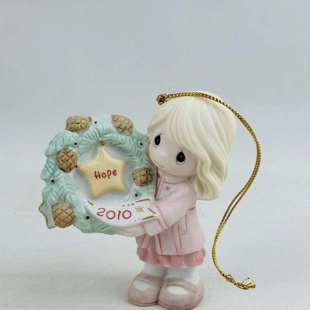 Precious Moments My Hope Is In You 2010 Dated Hanging Ornament‎ Porcelain Bisque
